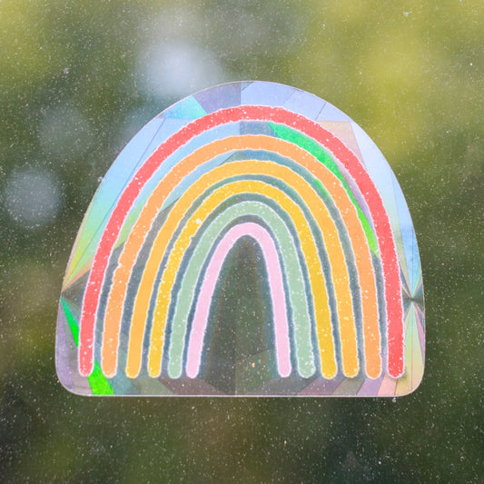 Rainbow Sun Catcher Window Decal, 5x4 in"